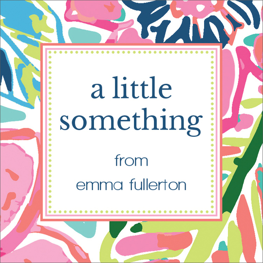 Tropical Floral Square Gift Stickers